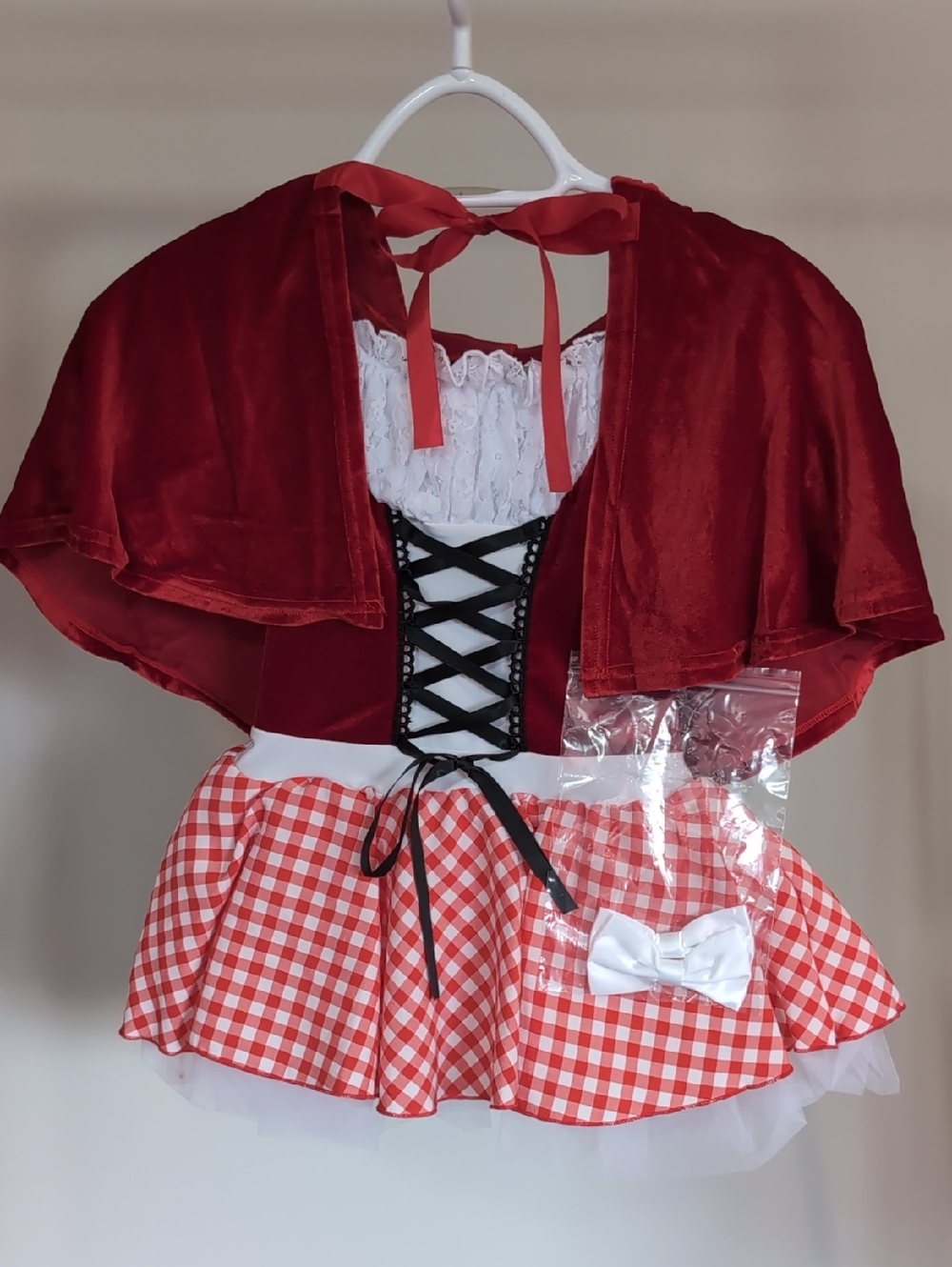 Little Red Riding Hood Girl’s Costume - Red and White